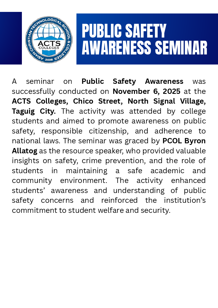 Public Safety Awareness Seminar
